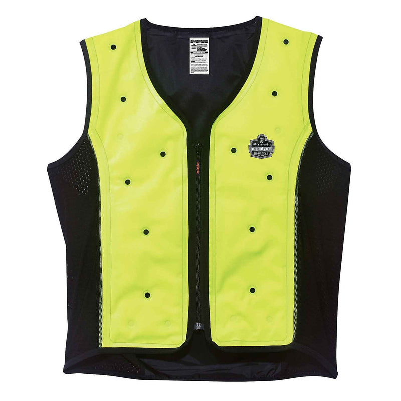 Ergodyne Chill-Its 6685 Dry Evaporative Cooling Vest, Lime, 4XL