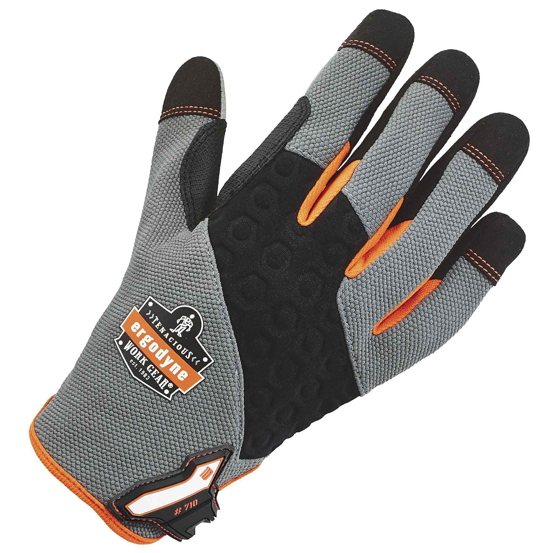 Ergodyne Proflex 710 Heavy-Duty Utility Gloves, Medium, Gray, 2 Gloves/Box (EGO17043)