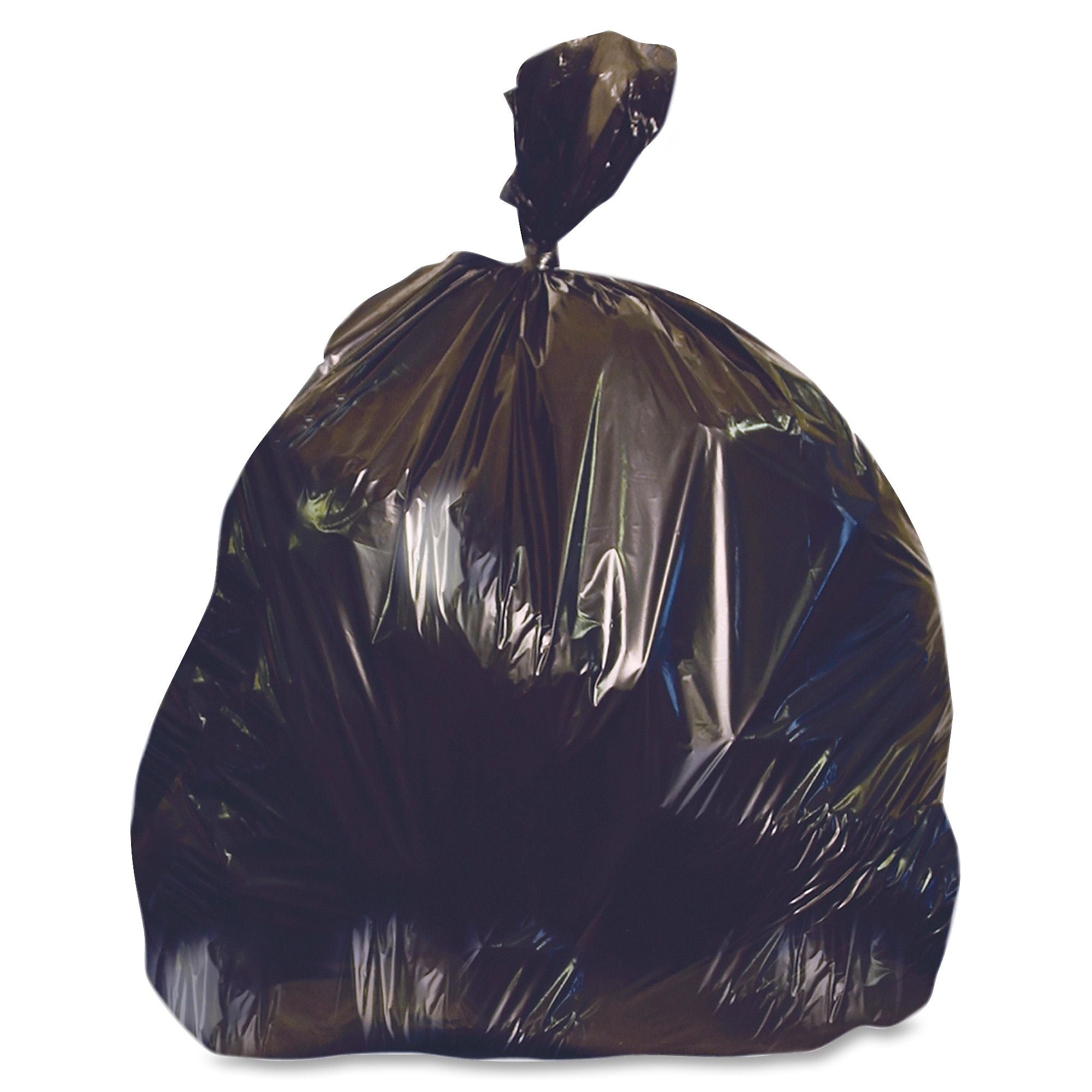 Heritage, Trash Bags, 40-45 Gallon, 40x48, High Density, 22 Mic, Black, 6 rolls of 25 bags per roll, 150 CT