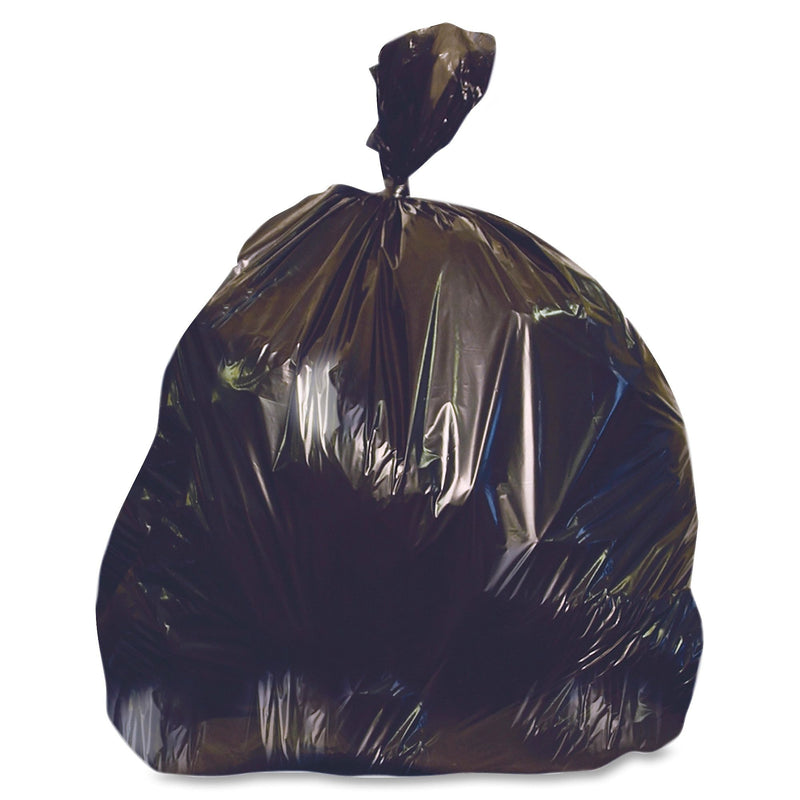 Heritage, Trash Bags, 40-45 Gallon, 40x48, High Density, 22 Mic, Black, 6 rolls of 25 bags per roll, 150 CT