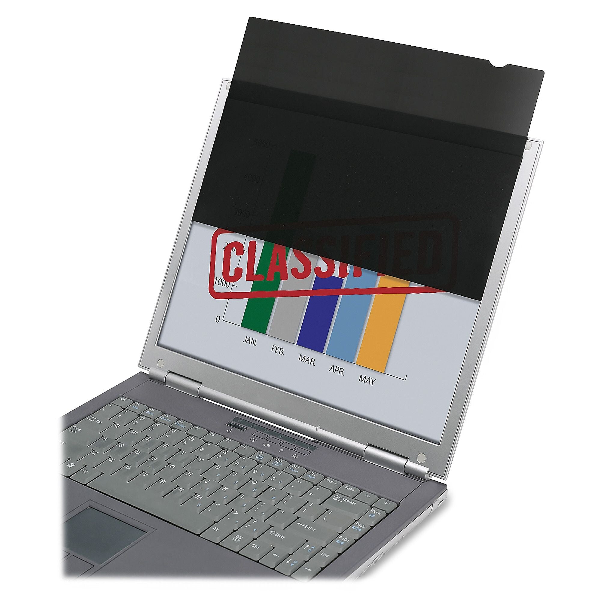 SKILCRAFT Frameless Privacy Filter Black, For 23"Notebook