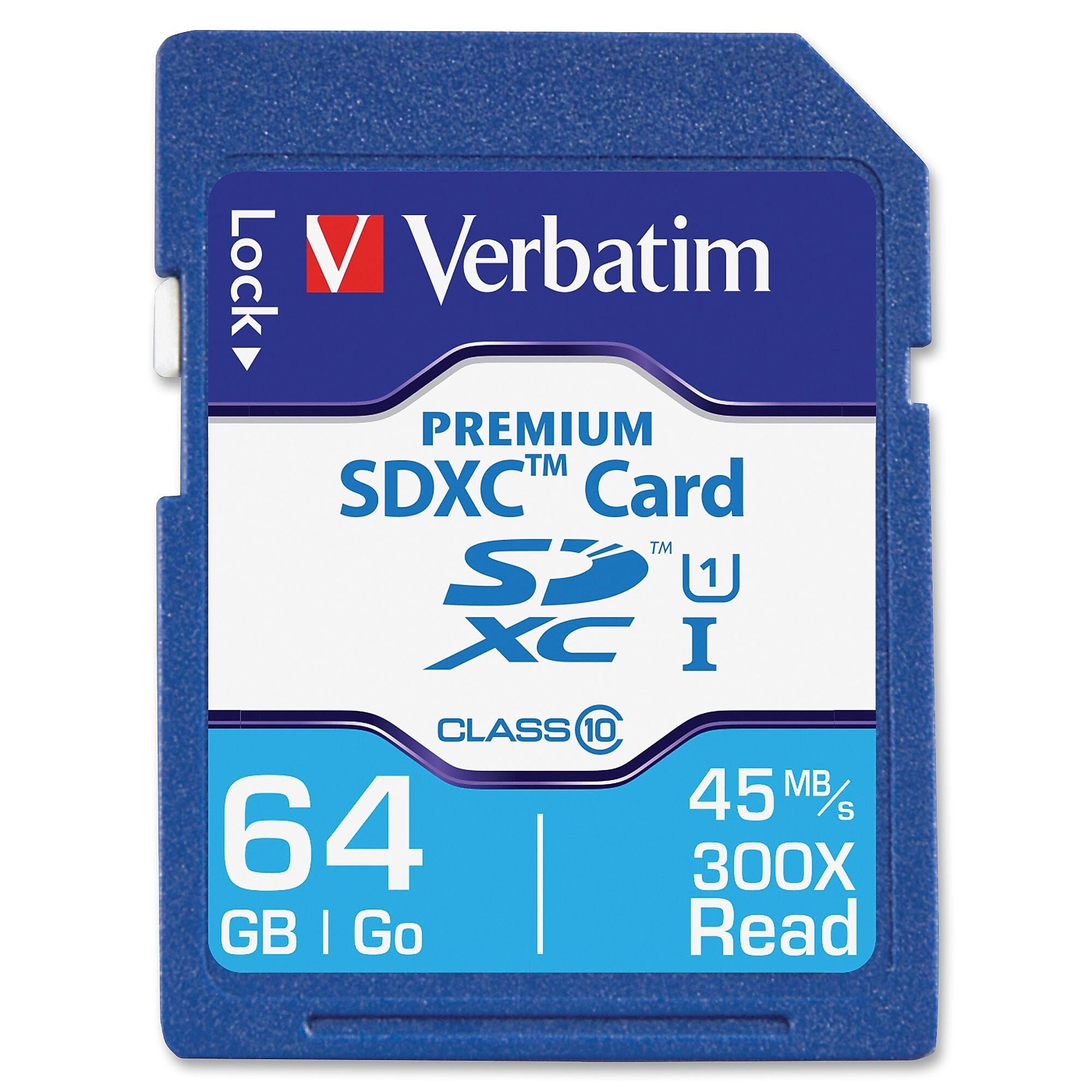 Verbatim Premium 64GB SDXC Memory Card, Class 10, UHS-I (44024)