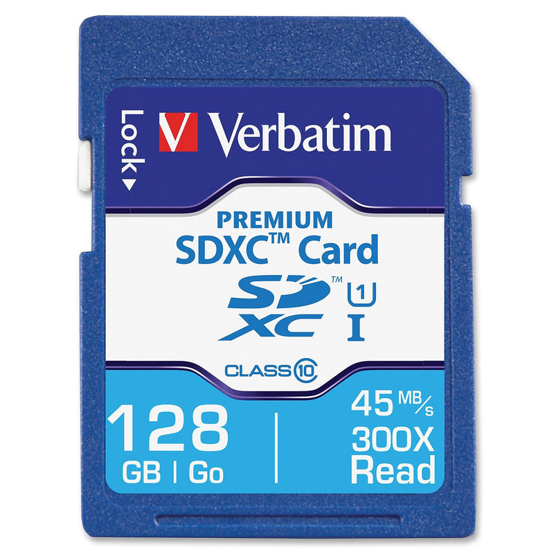 Verbatim Premium 128GB SDXC Memory Card, Class 10, UHS-I (44025)
