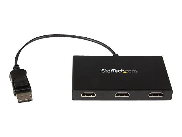 StarTech.com® MSTDP123HD DisplayPort to 3x HDMI Multi Stream Transport Hub, Black