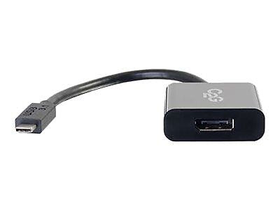 C2G® 29482 8" USB-C to DisplayPort Adapter Converter, Black