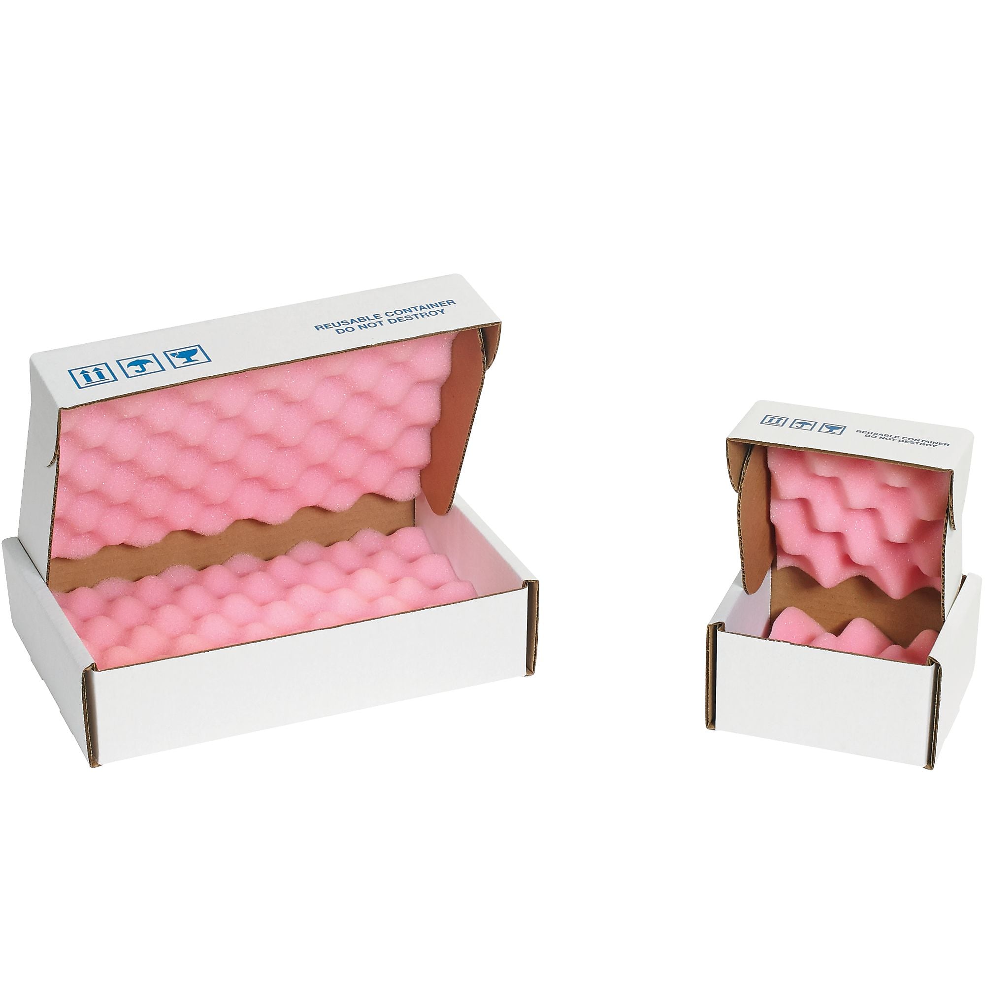 Partners Brand Anti-Static Foam Shippers, 18" x 12" x 2 3/4", Pink/White, 24/Case (FSA18122)