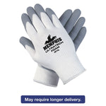 Memphis Ultra Tech Foam Seamless Nylon Knit Gloves, Extra Large, White/gray, Dozen