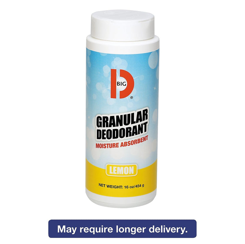 Big-D Granular Deodorant, Lemon, 16oz, Shaker Can, 12/carton