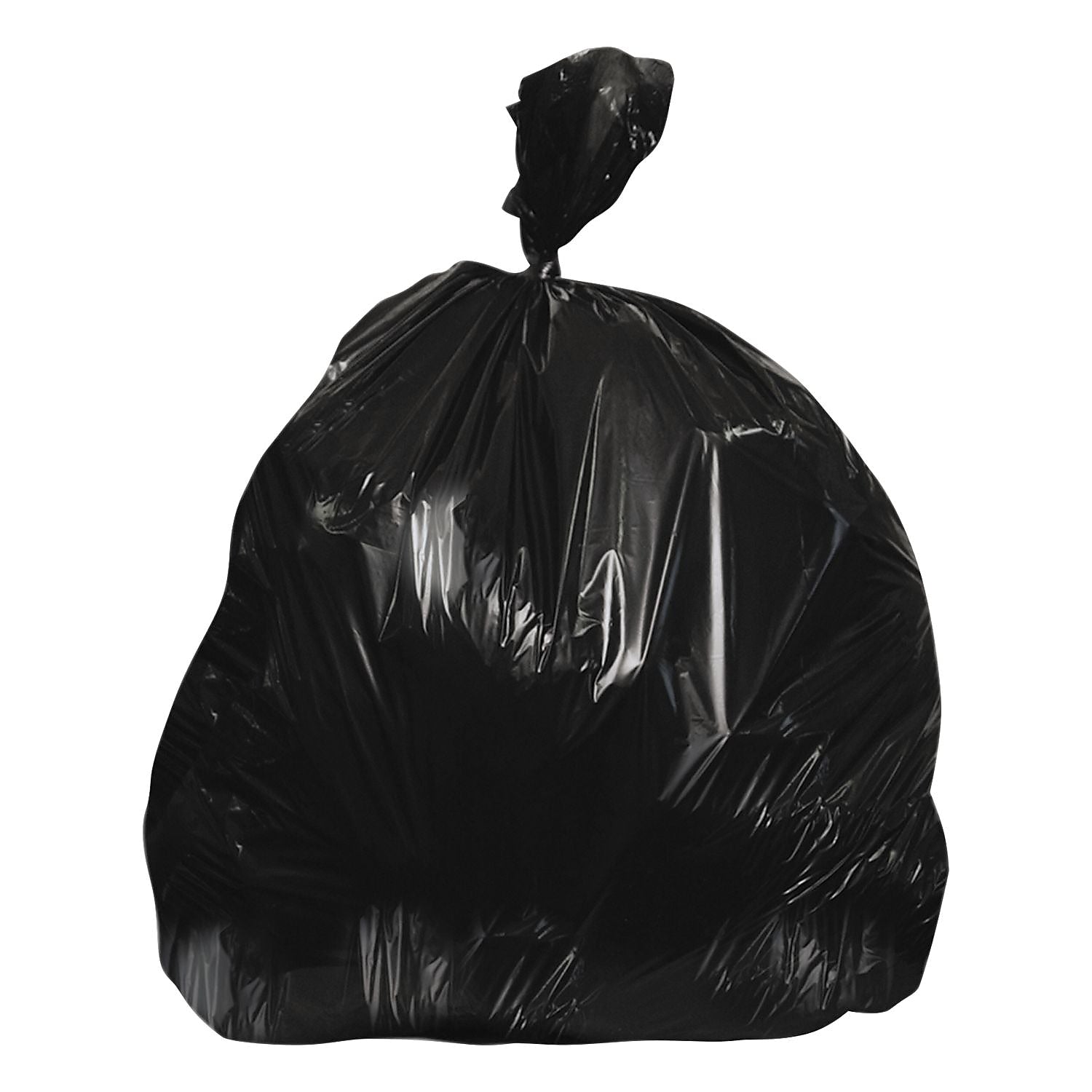 Heritage High-Density Coreless Can Liners, 60 Gal, 17 Mic, 38 X 60, Black, 200/carton