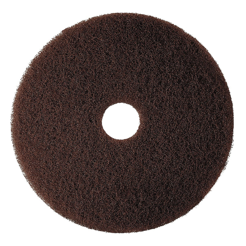 3M Low-Speed High Productivity Floor Pad 7100, 20", Brown, 5/carton
