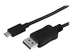 StarTech® CDP2DPMM6B 6' USB-C to DisplayPort Adapter Cable, Black