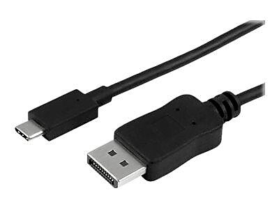 StarTech® CDP2DPMM6B 6' USB-C to DisplayPort Adapter Cable, Black