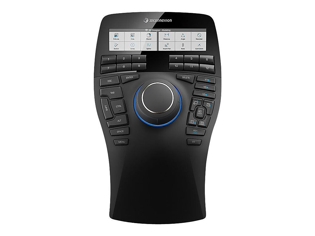 3Dconnexion SpaceMouse Enterprise Ambidextrous USB Mouse, Black (3DX-700056)