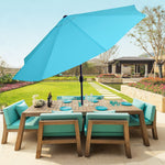 Pure Garden 10 Foot Aluminum Patio Umbrella with Auto Tilt, Blue (M150002)