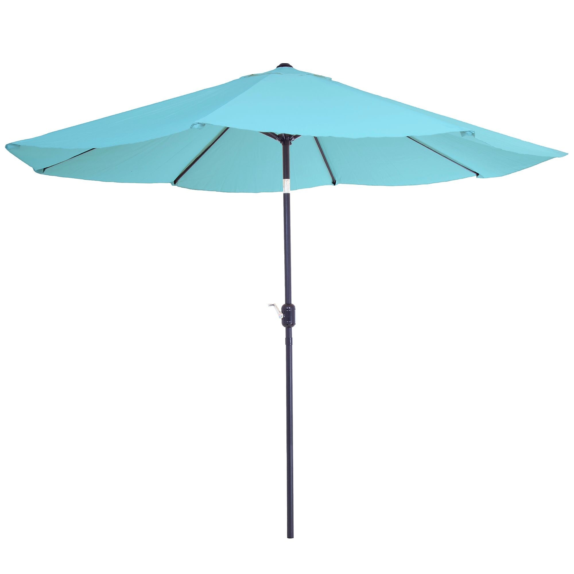 Pure Garden 10 Foot Aluminum Patio Umbrella with Auto Tilt, Blue (M150002)