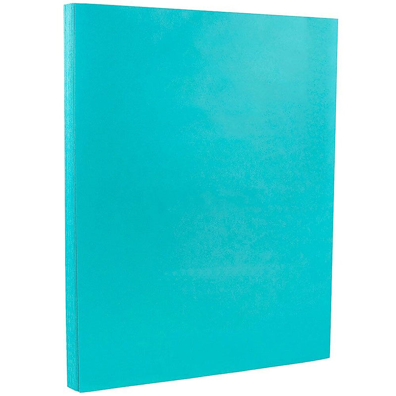 JAM Paper 65 lb. Cardstock Paper, 8.5" x 11", Sea Blue, 50 Sheets/Pack (102677)