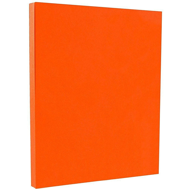 JAM Paper Smooth 8.5" x 11" Color Copy Paper, 32 lbs. Orange, 500 Sheets/Ream (103655B)