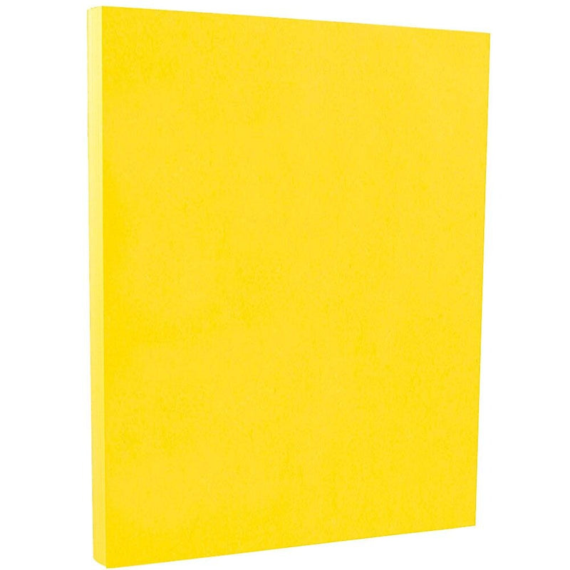 JAM Paper 65 lb. Cardstock Paper, 8.5" x 11", Yellow, 250 Sheets/Ream (104018B)