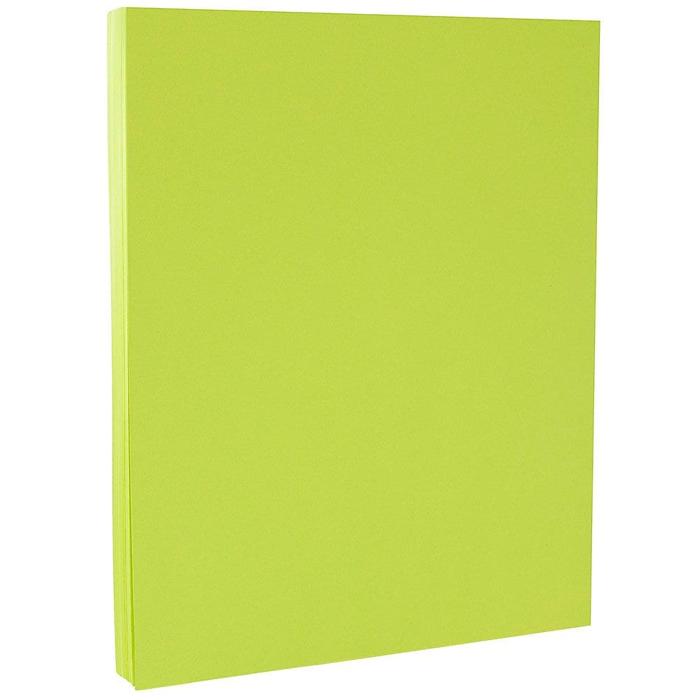 JAM Paper Smooth Colored 8.5" x 11" Color Copy Paper, 24 lbs., Wasabi, 100 Sheets/Ream (104034)