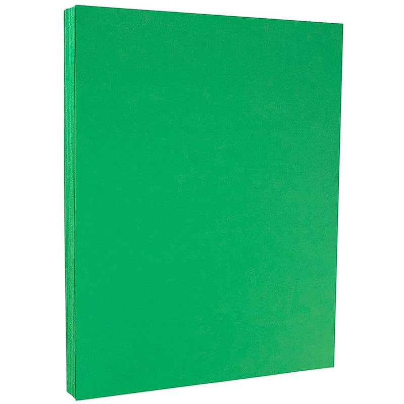 JAM Paper Smooth Colored 8.5" x 11" Color Copy Paper, 32 lbs. Green, 100 Sheets/Pack (104083)