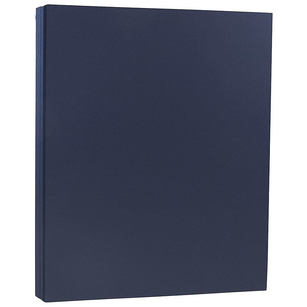 JAM Paper Matte Colored 8.5" x 11" Color Copy Paper, 32 lbs. Navy Blue, 50 Sheets/Pack (156550)