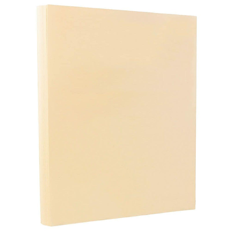 JAM Paper Vellum Bristol 67 lb. Cardstock Paper, 8.5" x 11", Cream, 50 Sheets/Pack (169824)