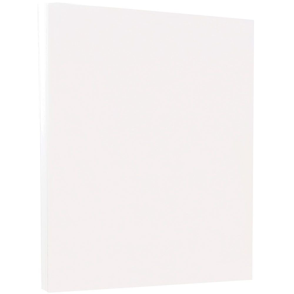 JAM Paper Vellum Bristol 67 lb. Cardstock Paper, 8.5" x 11", White, 50 Sheets/Pack (169834)