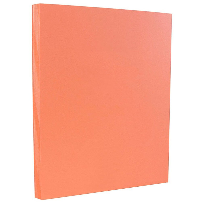 JAM Paper Vellum Bristol 110 lb. Cardstock Paper, 8.5" x 11", Salmon Pink, 50 Sheets/Pack (169856)