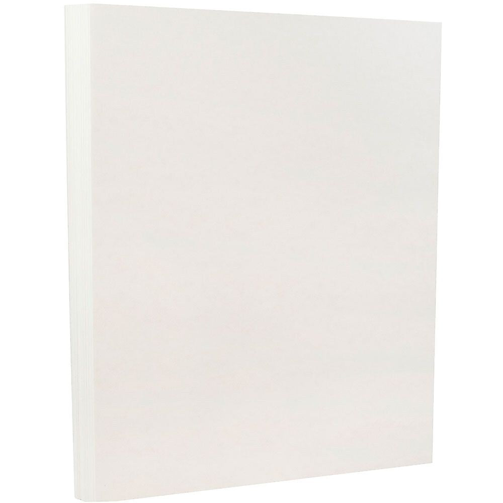 JAM Paper Parchment 65 lb. Cardstock Paper, 8.5" x 11", White, 250 Sheets/Ream (171114B)