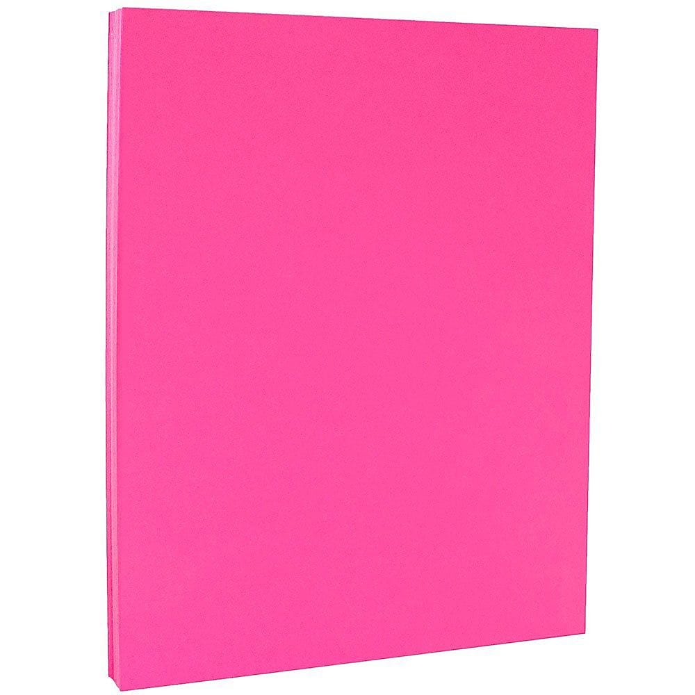JAM Paper Smooth 8.5" x 11" Color Copy Paper, 32 lbs. Fuchsia Pink, 50 Sheets/Pack (184931A)