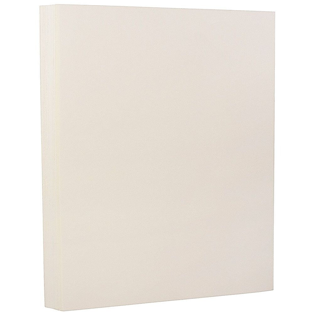 JAM Paper Strathmore 80 lb. Cardstock Paper, 8.5" x 11", Natural White, 250 Sheets/Ream (301115B)