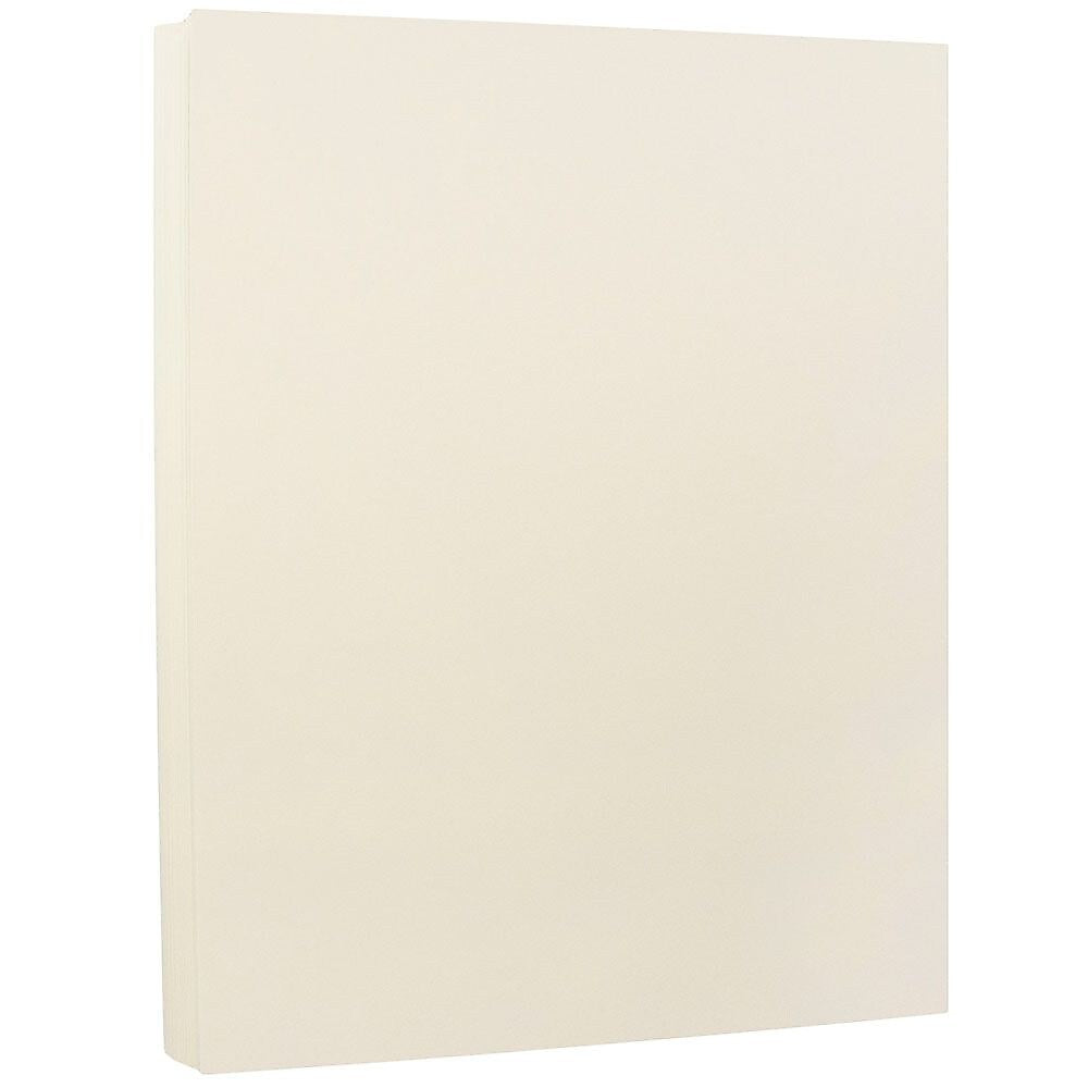 JAM Paper Strathmore 80 lb. Cardstock Paper, 8.5" x 11", Ivory Wove, 250 Sheets/Ream (301125B)