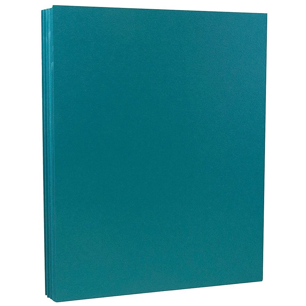 JAM Paper 100 lb. Cardstock Paper, 8.5" x 11", Teal, 50 Sheets/Pack (1524384)