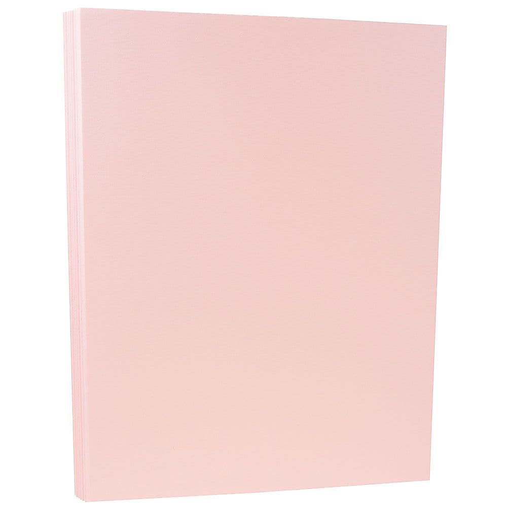JAM Paper 100 lb. Cardstock Paper, 8.5" x 11", Baby Pink, 50 Sheets/Pack (5155791)