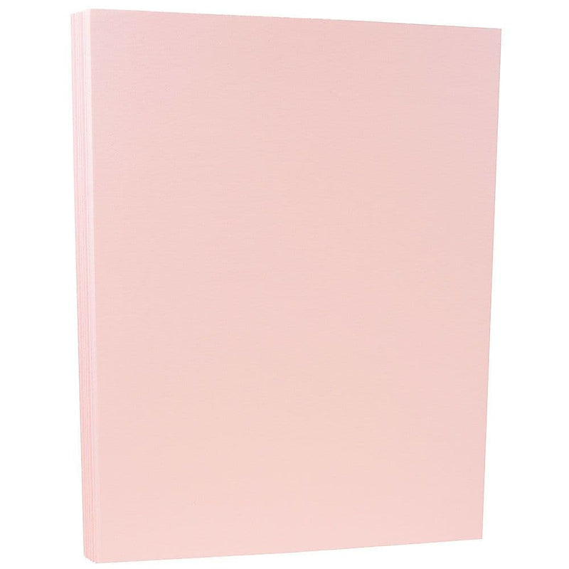 JAM Paper 100 lb. Cardstock Paper, 8.5" x 11", Baby Pink, 50 Sheets/Pack (5155791)