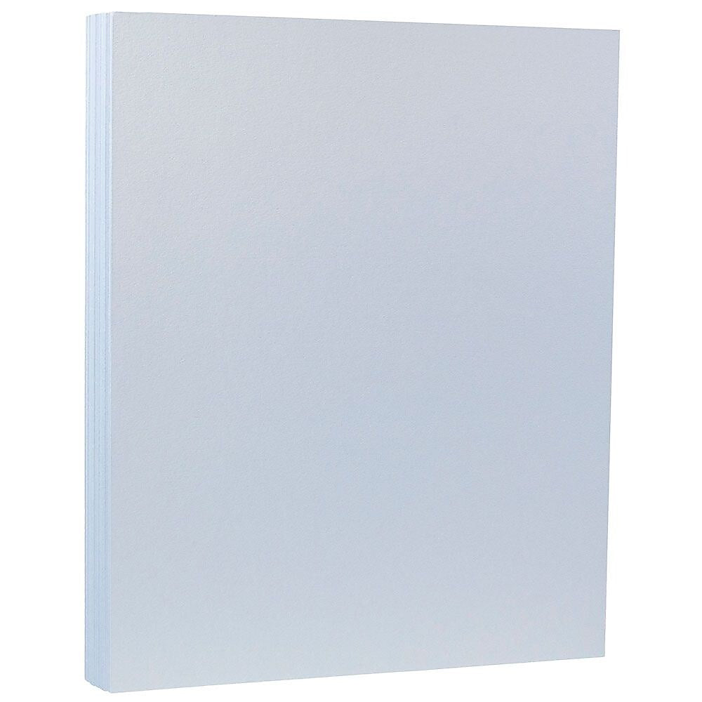 JAM Paper Matte Colored 8.5" x 11" Color Copy Paper, 32 lbs. Baby Blue, 50 Sheets/Pack (5155794)