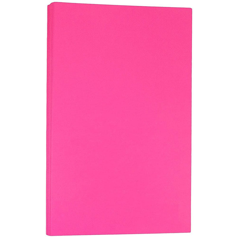 JAM Paper Smooth Colored 8.5" x 14" Color Copy Paper, 32 lbs. Fuchsia Pink, 100 Sheets/Pack (16728246)