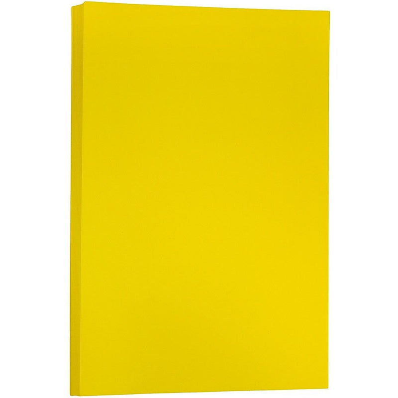 JAM Paper Matte Colored 11" x 17" Paper, 24 lbs., Yellow, 100 Sheets/Pack (16728463)