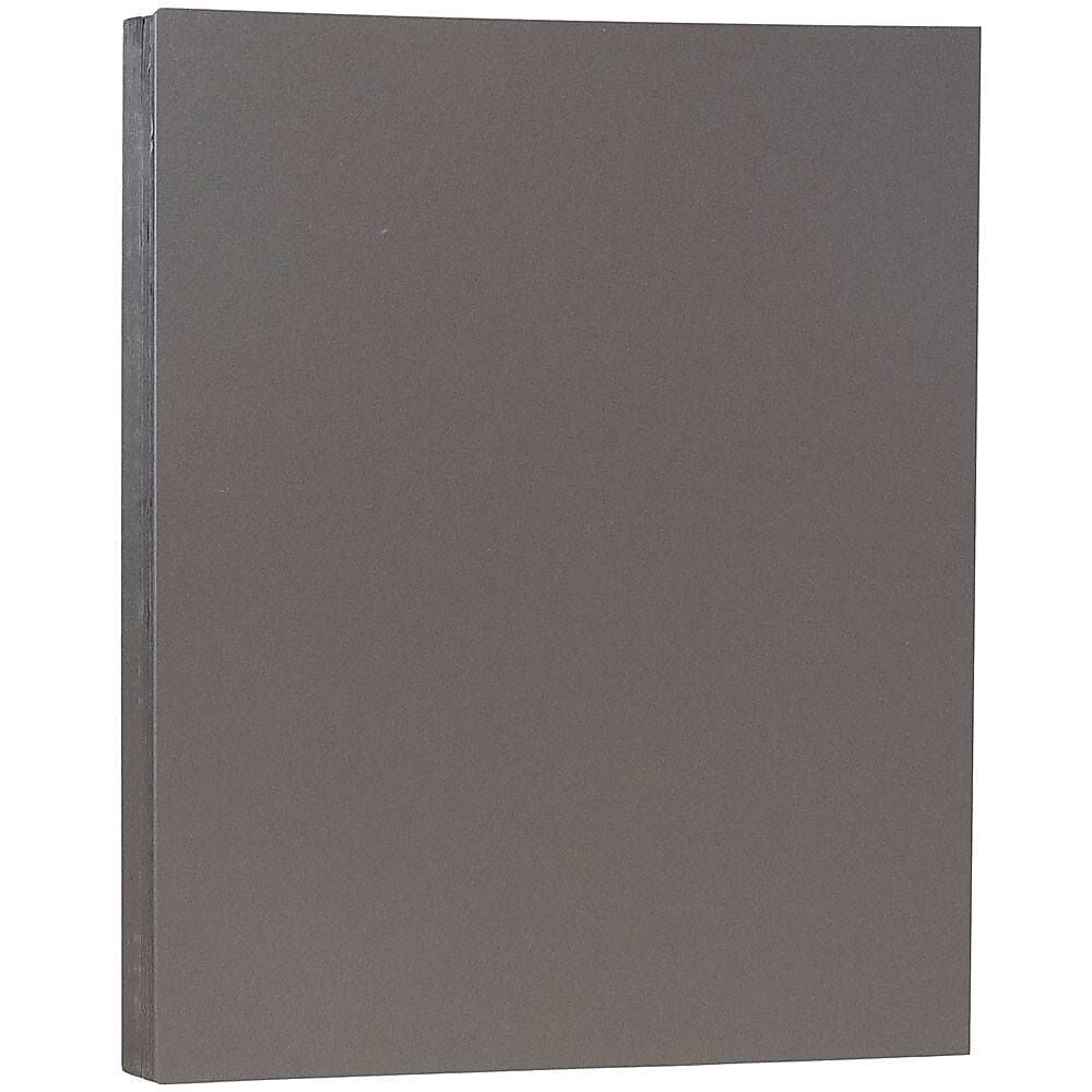 JAM Paper Matte 8.5" x 11" Color Copy Paper, 28 lbs., Dark Gray, 50 Sheets/Pack (26396470)