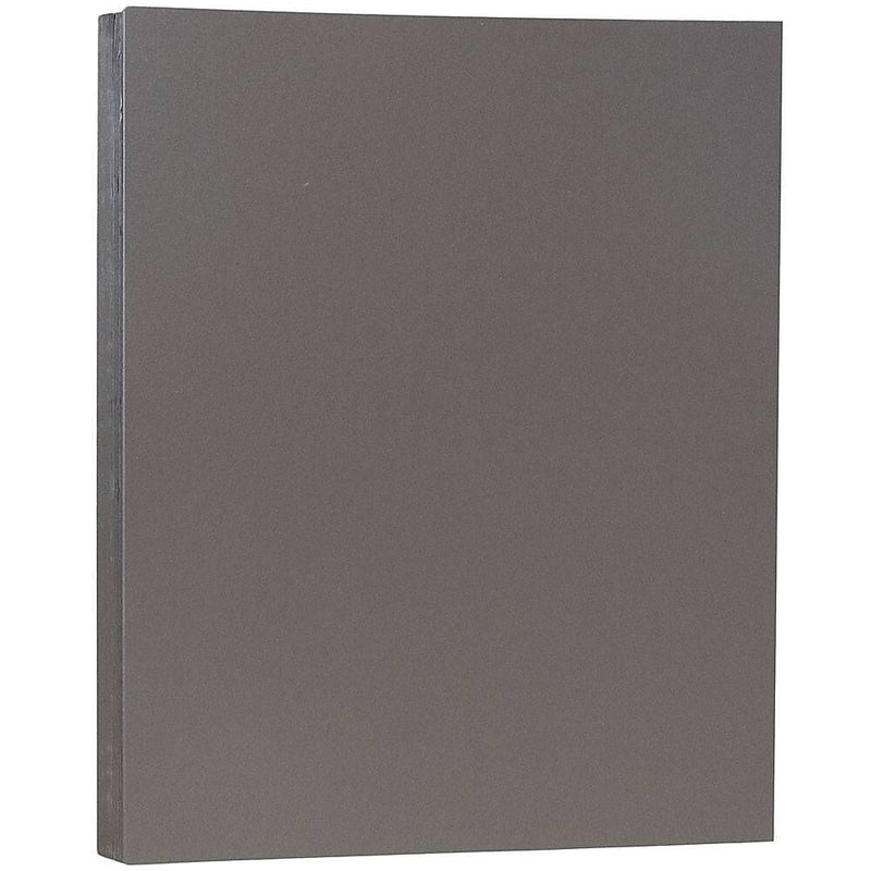 JAM Paper Matte 8.5" x 11" Color Copy Paper, 28 lbs., Dark Gray, 50 Sheets/Pack (26396470)