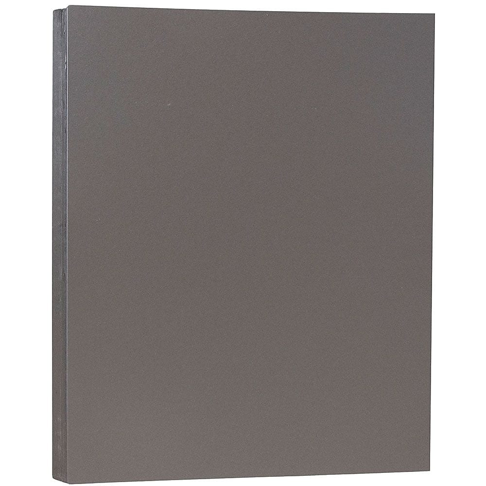 JAM Paper 100 lb. Cardstock Paper, 8.5" x 11", Dark Gray, 250 Sheets/Ream (26396471B)