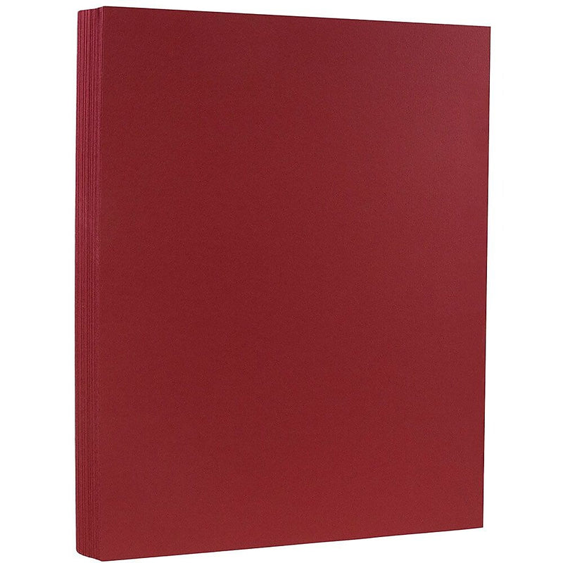 JAM Paper 100 lb. Cardstock Paper, 8.5" x 11", Dark Red, 50 Sheets/Pack (46395837)