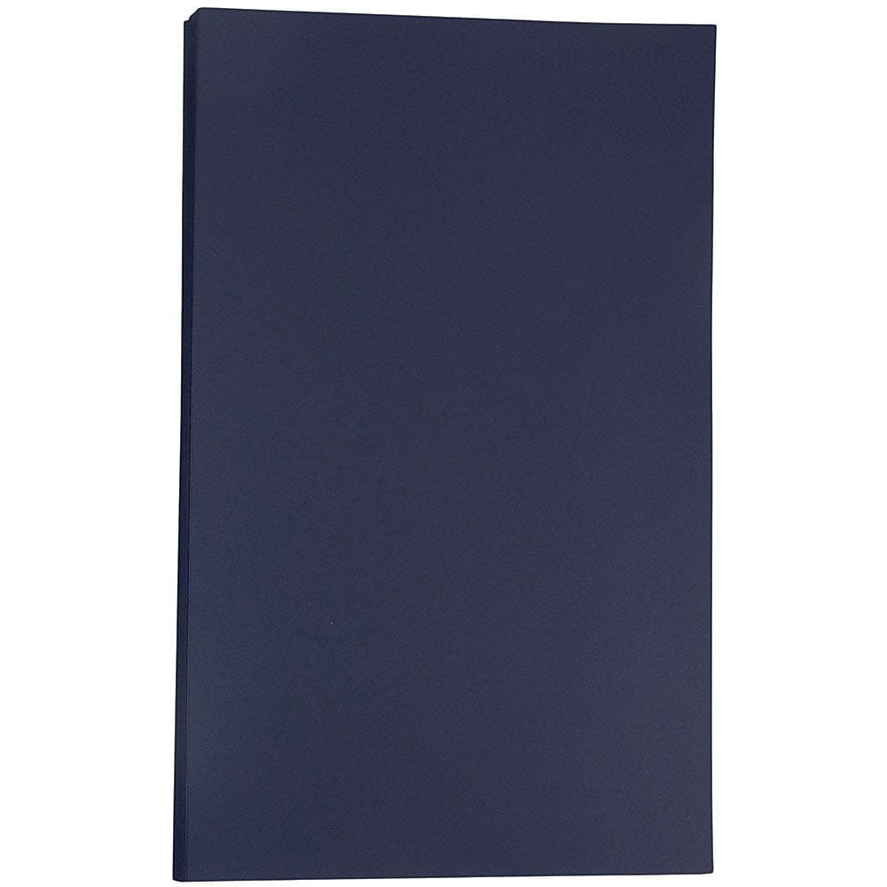 JAM Paper 8.5" x 14" Color Multipurpose Paper, 32 lbs. Navy Blue, 50 Sheets/Pack (64429510)