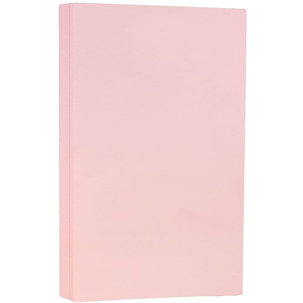 JAM Paper Matte Colored 8.5" x 14" Color Copy Paper, 32 lbs. Baby Pink, 50 Sheets/Pack (76329455)