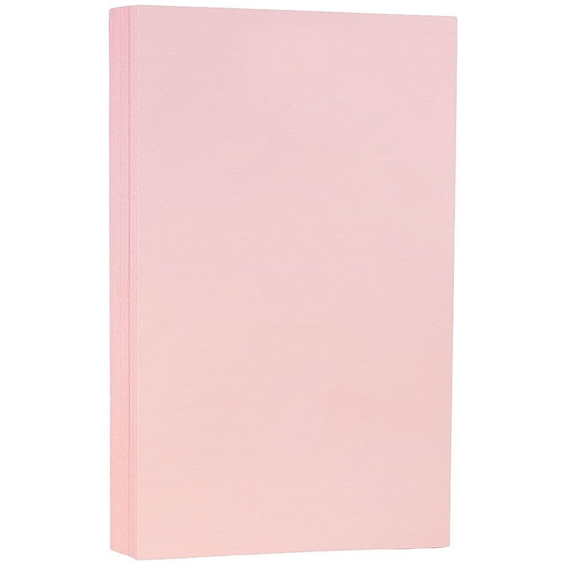 JAM Paper Matte Colored 8.5" x 14" Color Copy Paper, 32 lbs. Baby Pink, 50 Sheets/Pack (76329455)