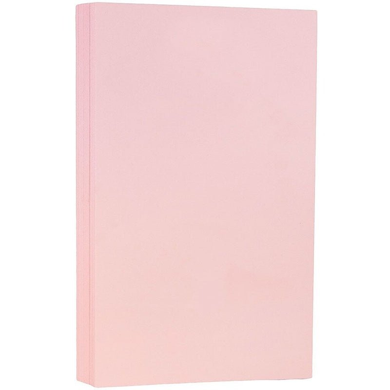 JAM Paper 80 lb. Cardstock Paper, 8.5" x 14", Baby Pink, 50 Sheets/Pack (76329459)
