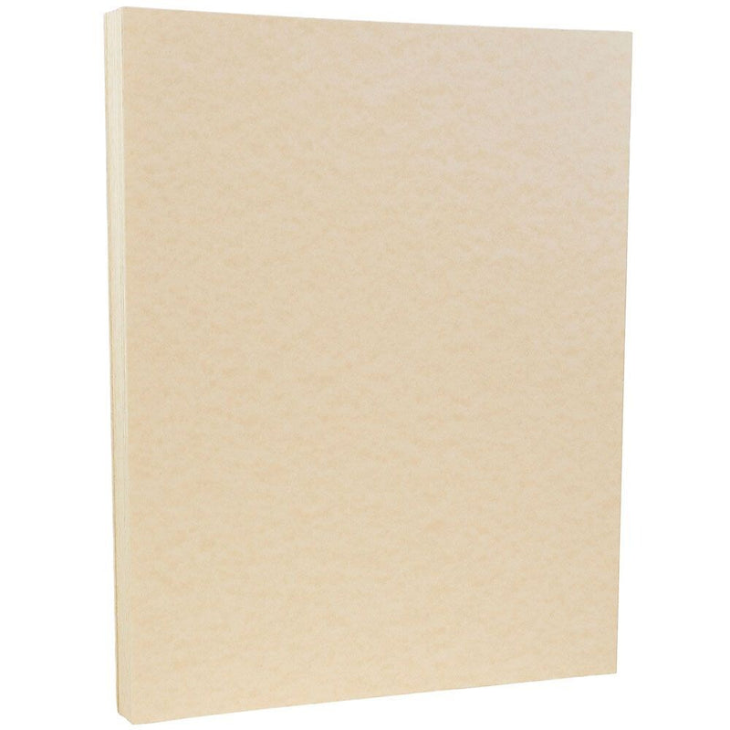 JAM Paper 8.5" x 11" Parchment Colored Paper, 24 lbs., 100 Sheets/Pack (96600600)