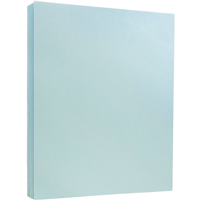 JAM Paper Vellum Bristol 110 lb. Cardstock Paper, 8.5" x 11", Blue, 50 Sheets/Pack (216916789)