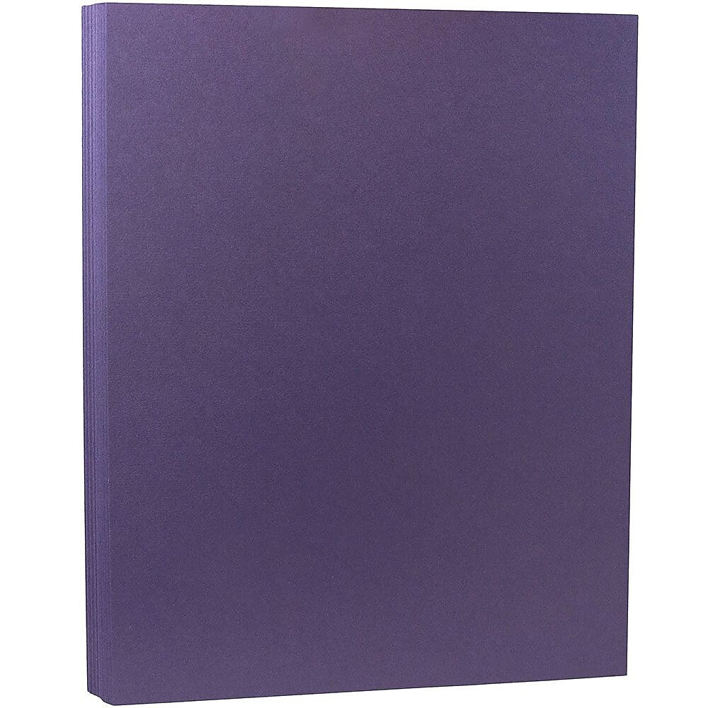 JAM Paper 80 lb. Cardstock Paper, 8.5" x 11", Dark Purple, 50 Sheets/Pack (364412786)