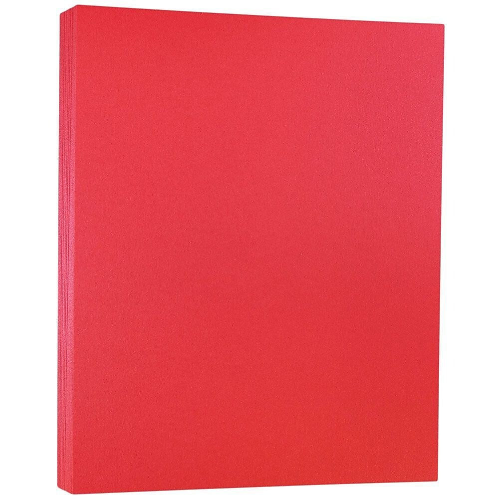 JAM Paper 110 lb. Cardstock Paper, 8.5" x 11", Jupiter Red Stardream, 50 Sheets/Pack (173SD8511JU285)